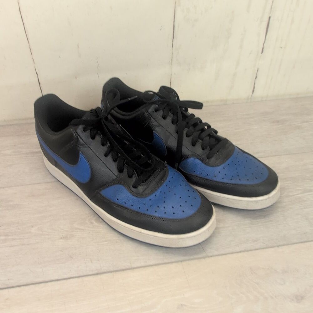 Nike Court Vision Low Black Game Royal Blue Men's Size 14 DM8681-001